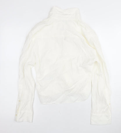 Womens UK Size M Zara White Basic Blouse