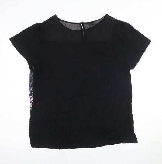 Womens UK Size 18 Monsoon Black Cropped Blouse
