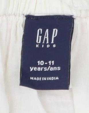GAP Girls White Midi Cotton Dress 10-11Y Floral Summer