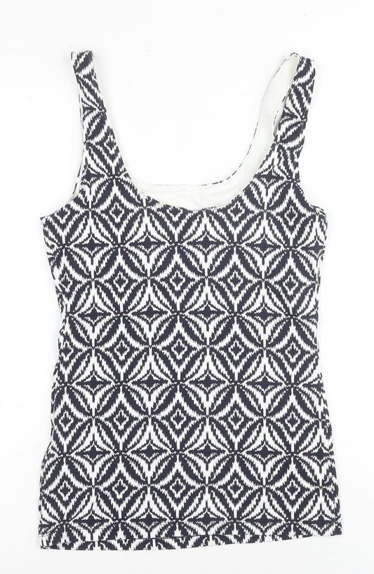 Banana Republic Women's Black Geometric Tank XS