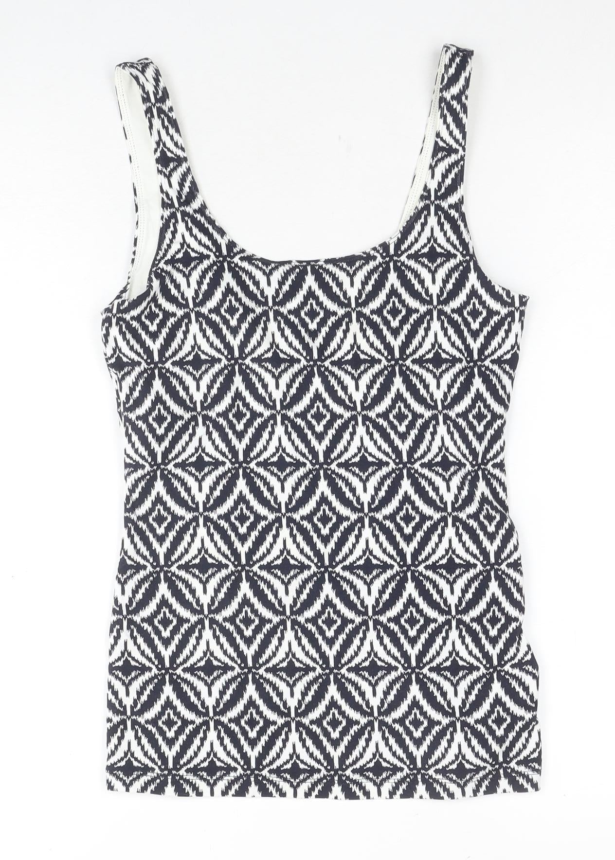 Banana Republic Women's Black Geometric Tank XS