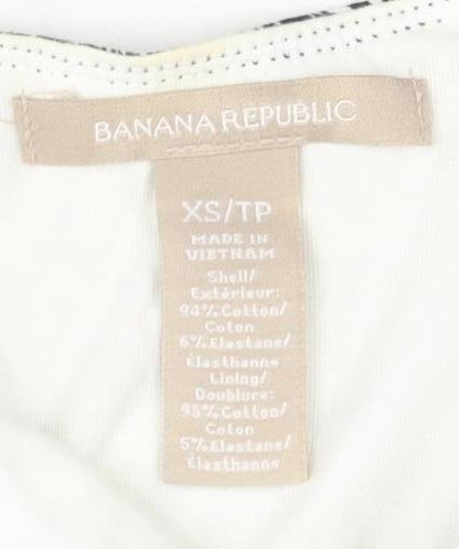 Banana Republic Women's Black Geometric Tank XS