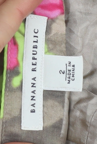 Banana Republic Women's Floral Dress Multicoloured Size 2