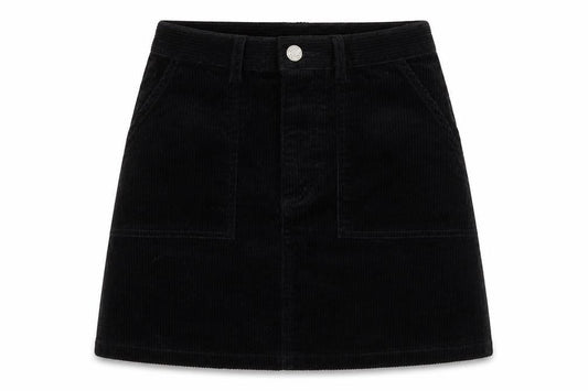 Monki Women's Black Corduroy Skirt - Size 6