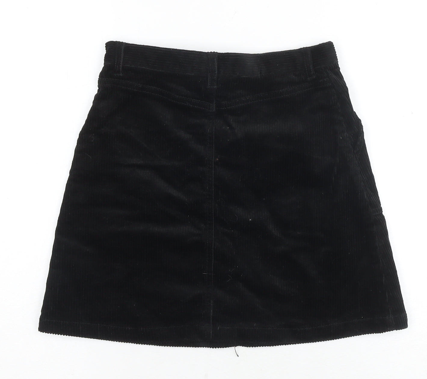 Monki Women's Black Corduroy Skirt - Size 6