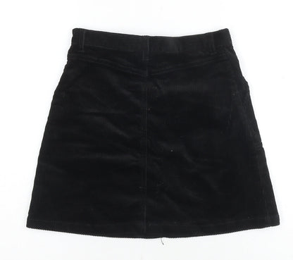 Monki Women's Black Corduroy Skirt - Size 6