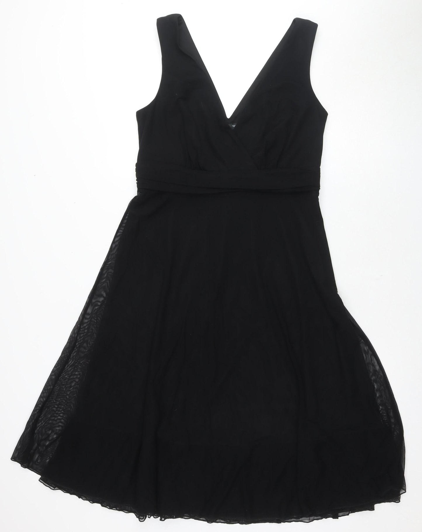 Next Women’s Black Sleeveless V-Neck Dress