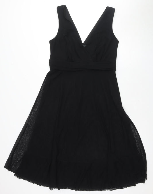 Next Women’s Black Sleeveless V-Neck Dress