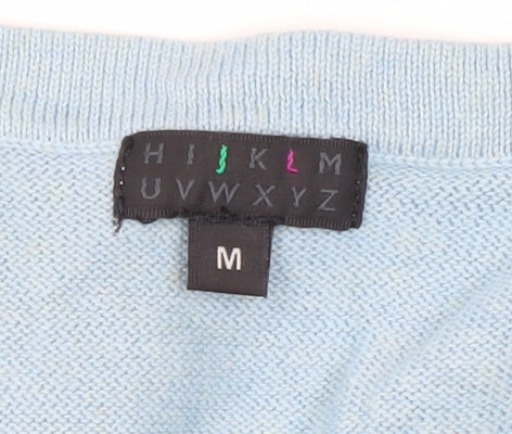 Marks and Spencer Men's Blue Cotton Vest M V-Neck Casual