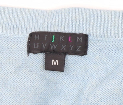 Marks and Spencer Men's Blue Cotton Vest M V-Neck Casual