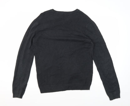 Levi's Men's Black Slim V-Neck Jumper, Size S