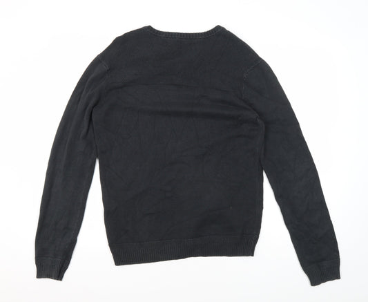 Levi's Men's Black Slim V-Neck Jumper, Size S
