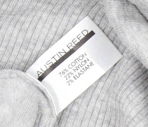 Austin Reed Men's Grey V-Neck Pullover Jumper - M