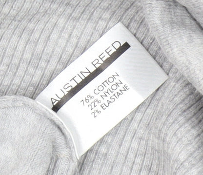 Austin Reed Men's Grey V-Neck Pullover Jumper - M