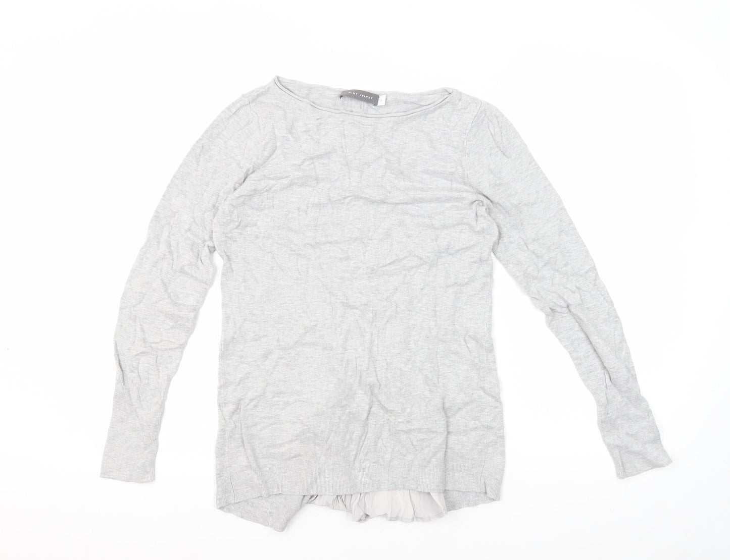 Womens UK Size 8 Mint Velvet Grey Pullover Jumper