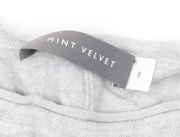 Womens UK Size 8 Mint Velvet Grey Pullover Jumper