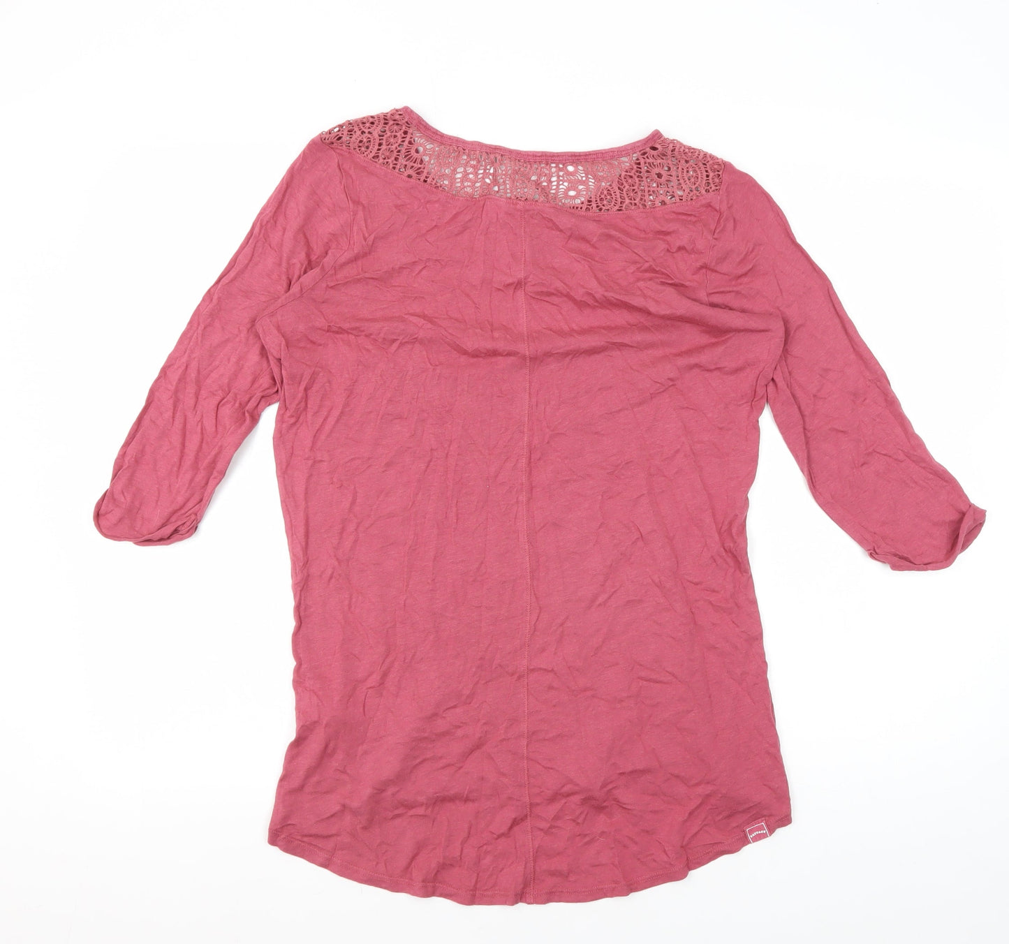 FatFace Women's Red Blouse, Size 12, Crochet Accents