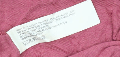 FatFace Women's Red Blouse, Size 12, Crochet Accents