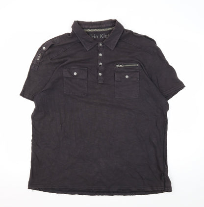 Calvin Klein Men's Black XL Polo Shirt