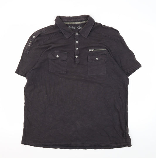 Calvin Klein Men's Black XL Polo Shirt