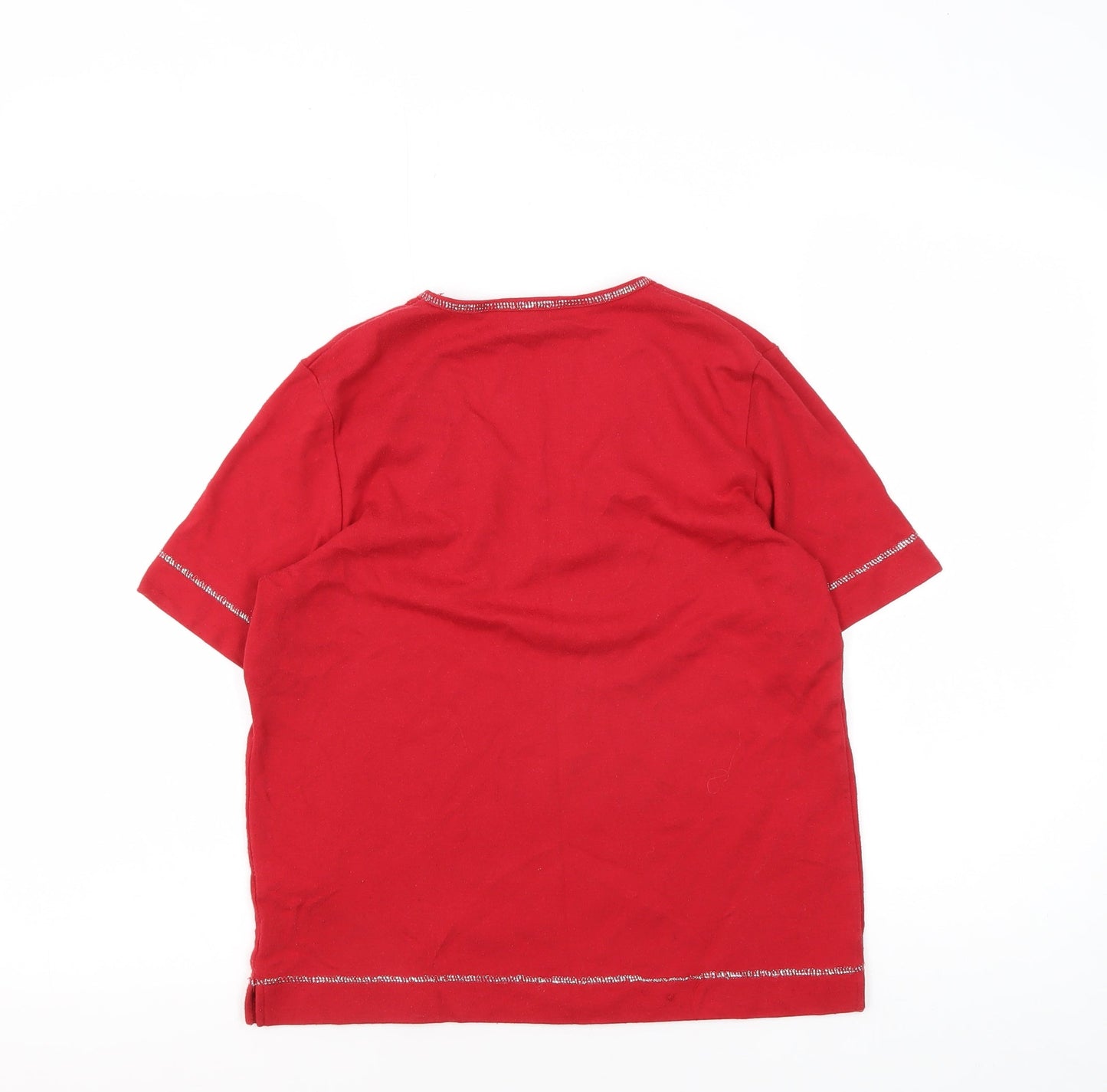 Womens UK Size 10 TIGI Red Basic T-Shirt