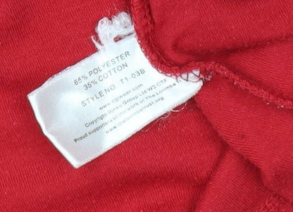 Womens UK Size 10 TIGI Red Basic T-Shirt
