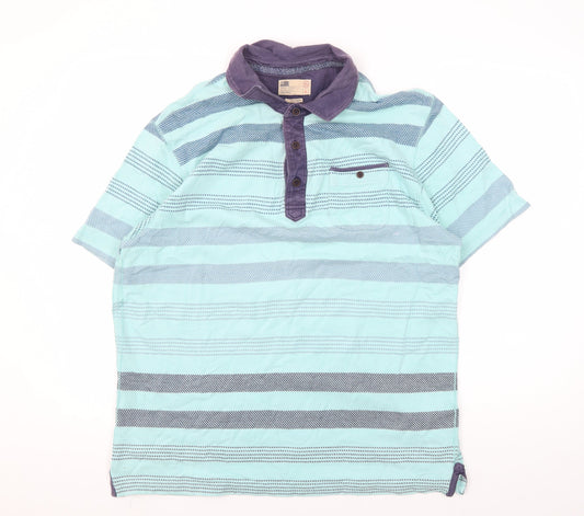 Marks and Spencer Men's Multicoloured Polo, Large