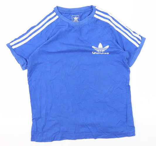 Additional front view of Adidas boys’ blue t-shirt sports classic 13-14 years