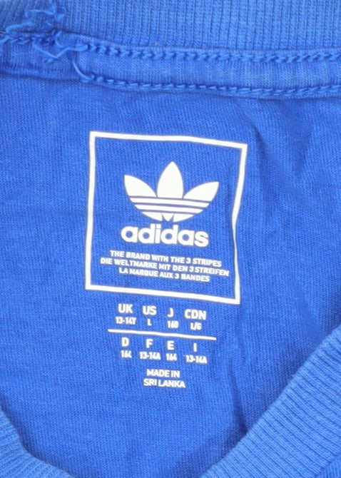 Adidas Boys Blue T-Shirt Sports Classic 13-14 Years