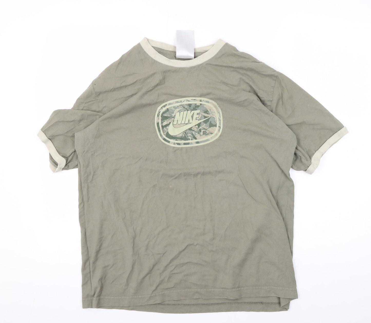 Nike Men's Beige XL Basic T-Shirt, Gym & Training