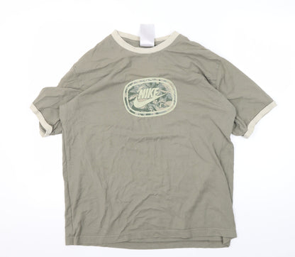 Nike Men's Beige XL Basic T-Shirt, Gym & Training