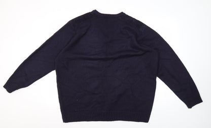 P.G. Field Men's Black XL V-Neck Pullover Jumper