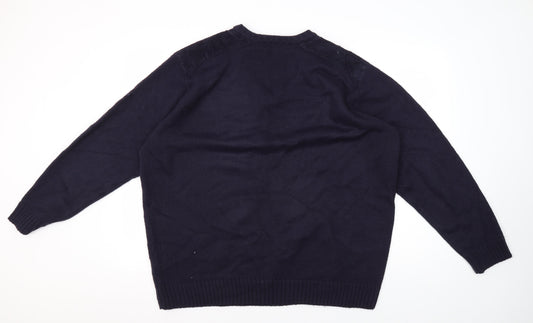 P.G. Field Men's Black XL V-Neck Pullover Jumper