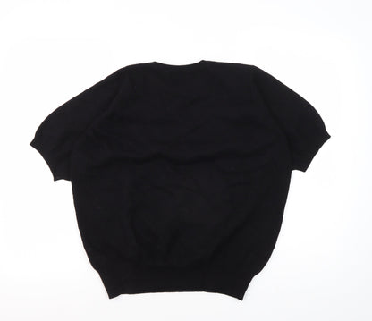 Johnstons Women's Black Wool Jumper Size 12