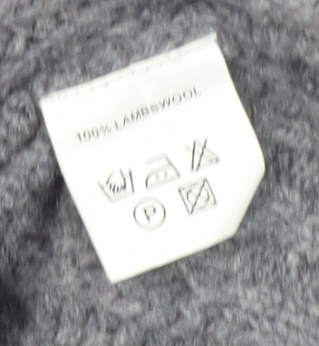 Peter Werth Grey Wool Full Zip Men's Jumper L