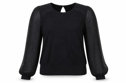 Womens UK Size S Oasis Black Basic Blouse