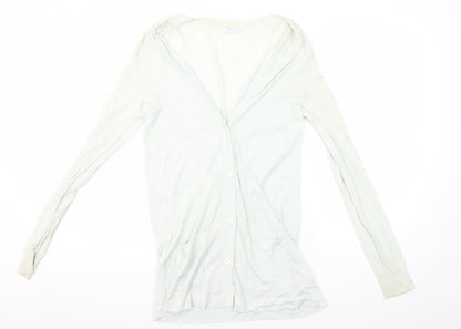 Gap Women's Ivory V-Neck Cardigan, M, Button Accents
