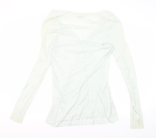 Gap Women's Ivory V-Neck Cardigan, M, Button Accents