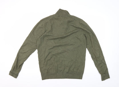 Mens UK Size S French Connection Green Half Zip Sweatshirt