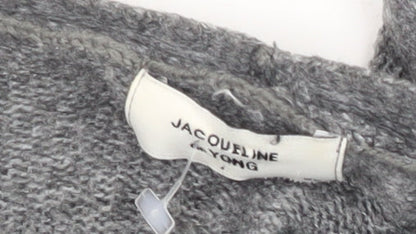 Womens UK Size XL Jacqueline de Yong Grey Cardigan Jumper