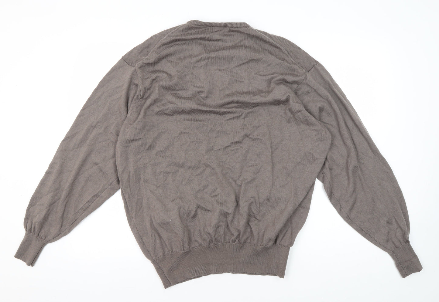 Glenmuir Men's Brown Merino Wool Pullover Jumper L