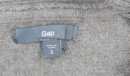 Gap Beige Men's Pullover Jumper, Large, High Neck