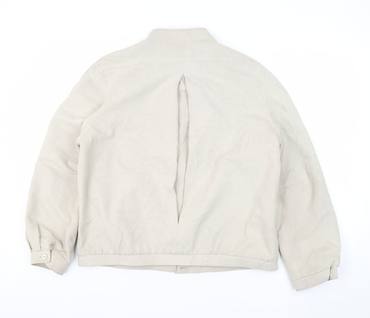 Womens UK Size 14 St Michael Beige Bomber Jacket