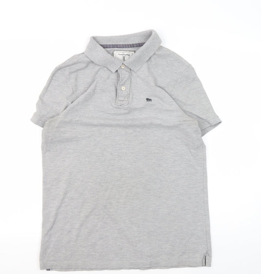 Jasper Conran Men's Grey Polo Shirt M Short Sleeve