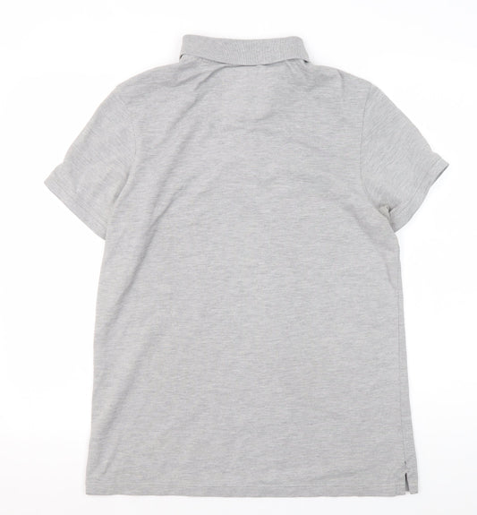 Jasper Conran Men's Grey Polo Shirt M Short Sleeve