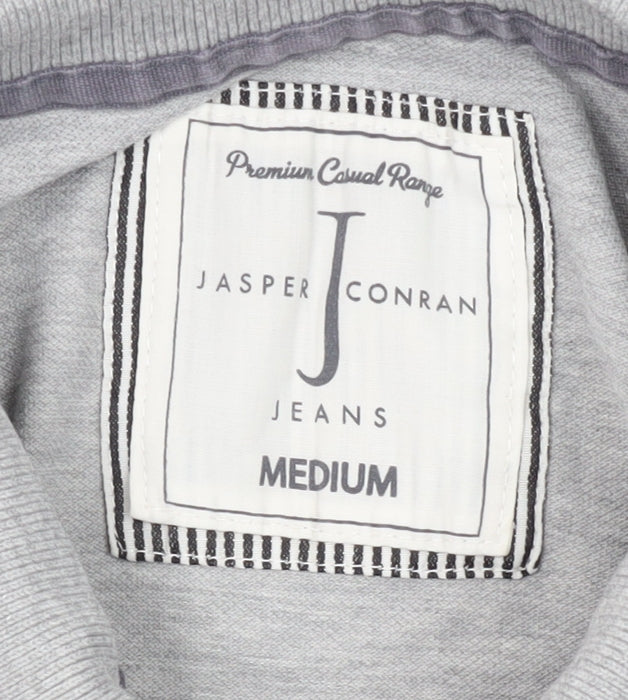 Jasper Conran Men's Grey Polo Shirt M Short Sleeve