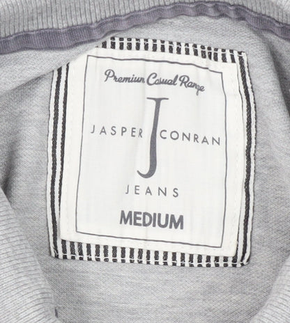 Jasper Conran Men's Grey Polo Shirt M Short Sleeve