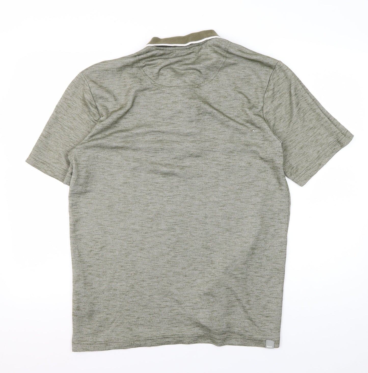 Bench Men's Green Cotton Blend Polo Shirt Size L