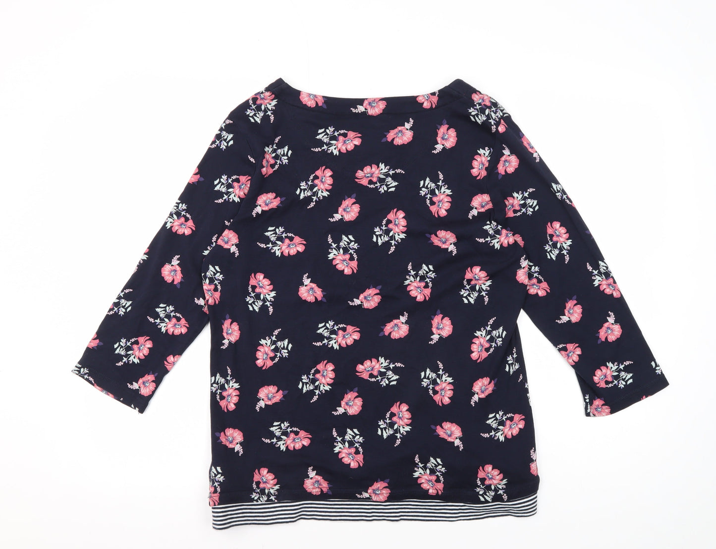 Maine Women's Blue Floral T-Shirt Size 16