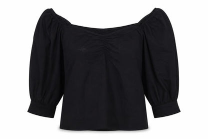 Womens UK Size 14 SOSANDAR Black Basic Blouse